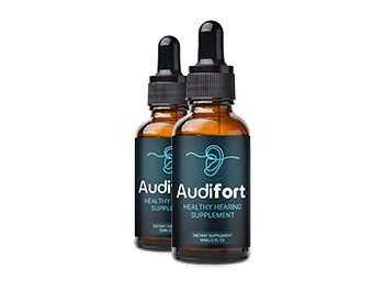 Audifort healthy hearing supplement bottles